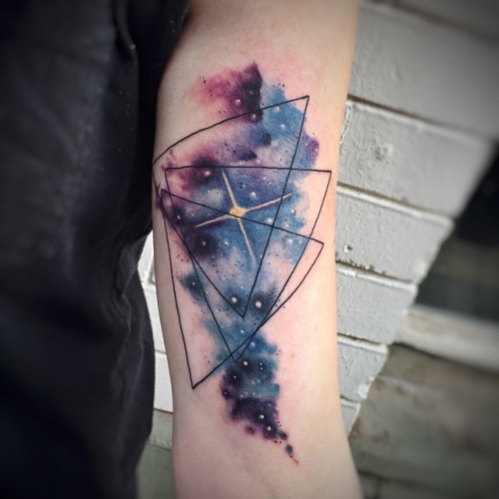 Minimalist Outer Space Tattoo