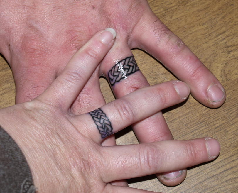 Wedding Ring Tattoos Couple