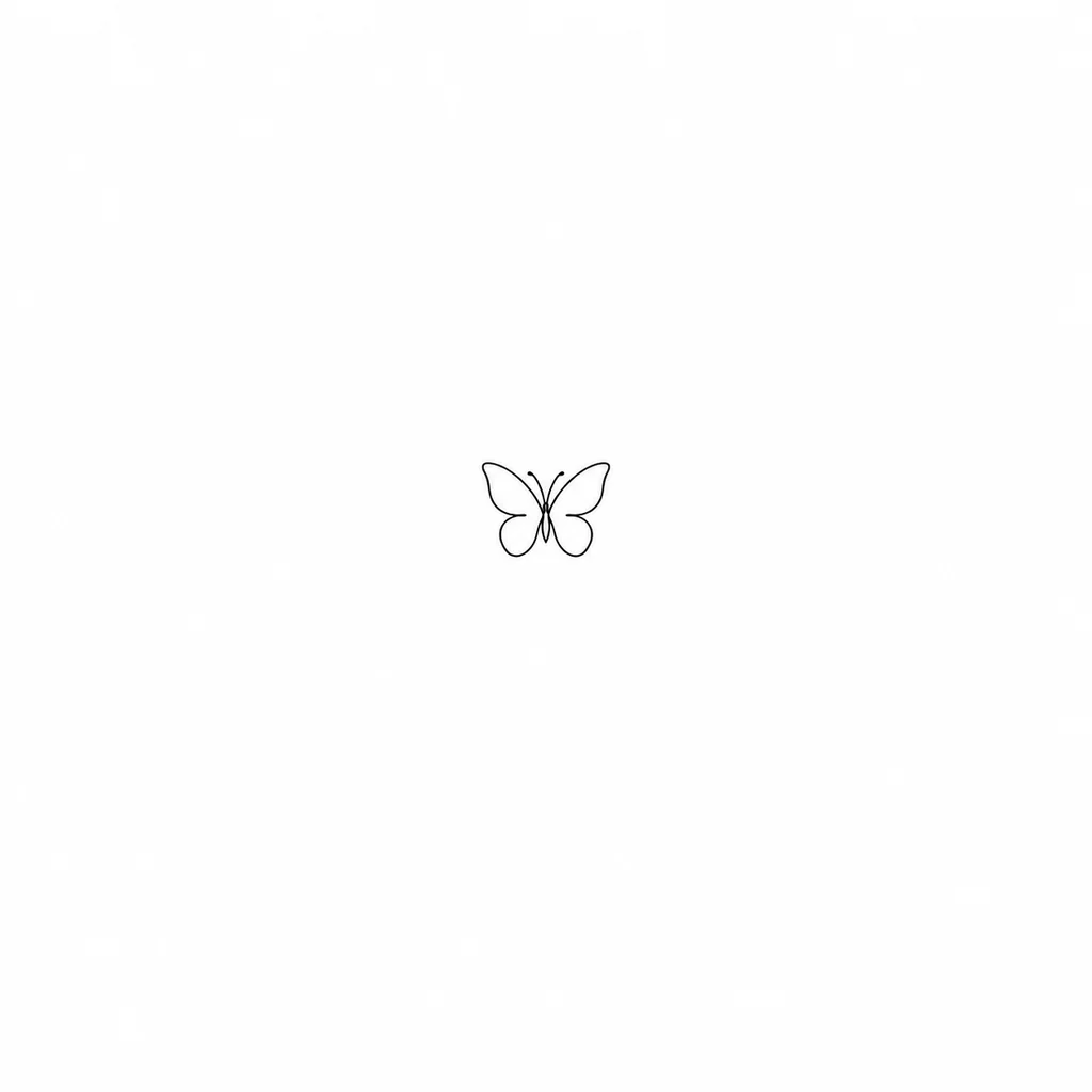 Tiny minimalist butterfly finger tattoo