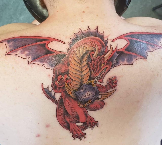 Dungeons and Dragons Gargantuan Blue Dragon Tattoo by KhristianDeMedich on  DeviantArt