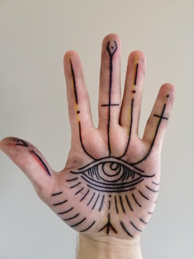 100 Palm Tattoo Designs For Men  Inner Hand Ink Ideas