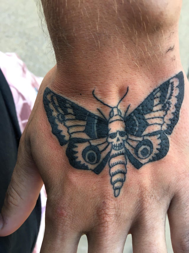 Body Art Piercing  Moth Tattoo  The lines and middle part is fresh and  rest is healed Thanks for looking  Facebook
