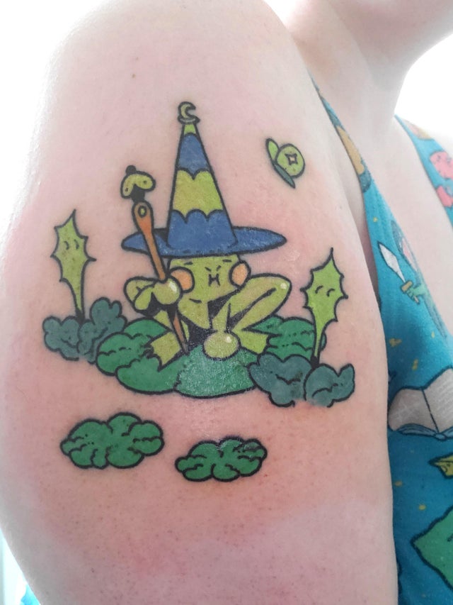 Aggregate 69 wizard frog tattoo super hot  ineteachers