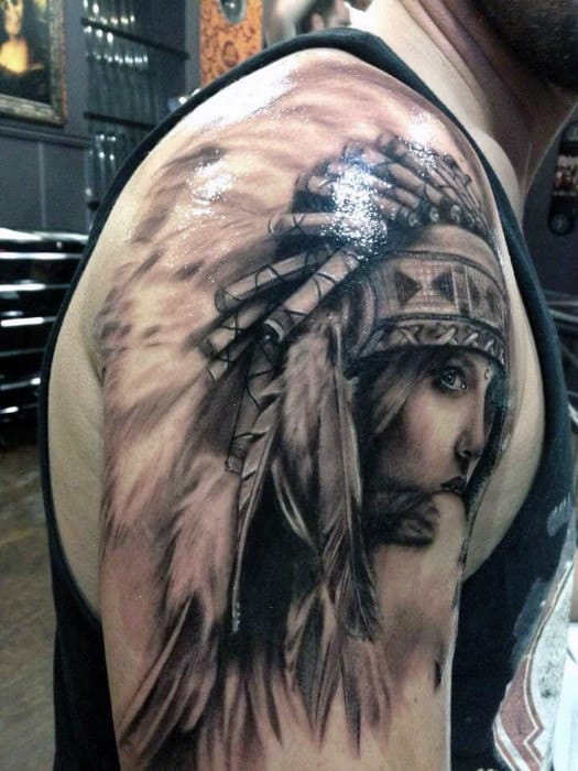 Red Indian Tattoo