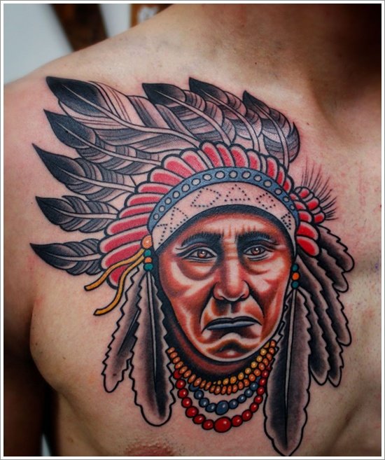 Red Indian Tattoo