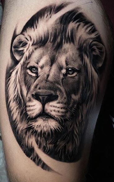 Lion eating the sun  from a  Hydra Electric Tattoo  Facebook