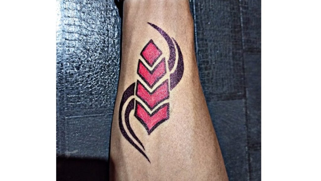 BlackSwan Tattoo Piravom  chevron tattoo  arrowtattoo  Chevron  Tattoo Meaning The chevron symbol consists of upward pointed arrows one  below the other  One chevron indicates that the individual is
